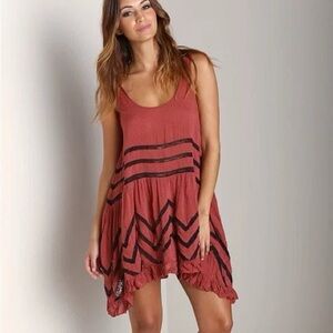 Free People Voile and Lace Trapeze Slip Dress. Size small